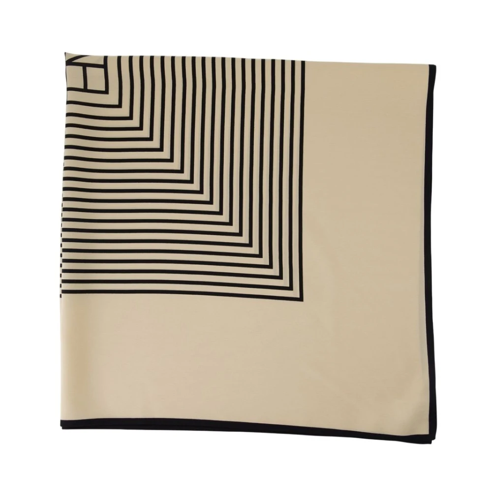 Totême , Silk Scarves, Female, Multicolor, One Size, Centered Monogram Scarf
