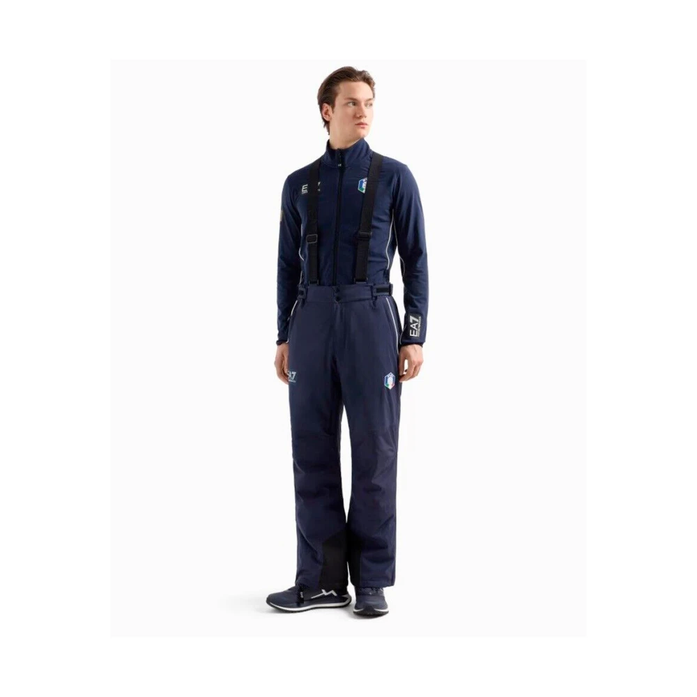 Emporio Armani EA7 Blauwe Waterdichte Ski Broek Stratum7 Blue Heren