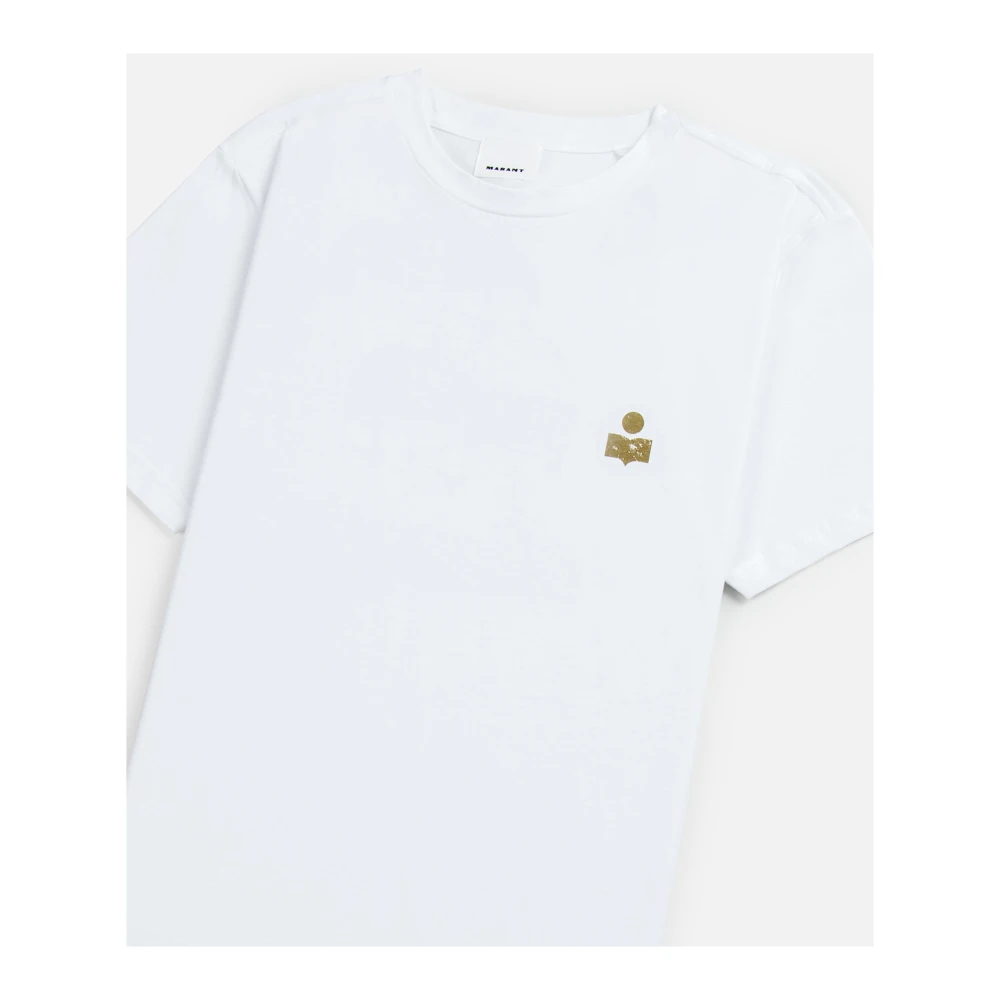 Isabel marant Gouden Print Wit Shirt White Heren