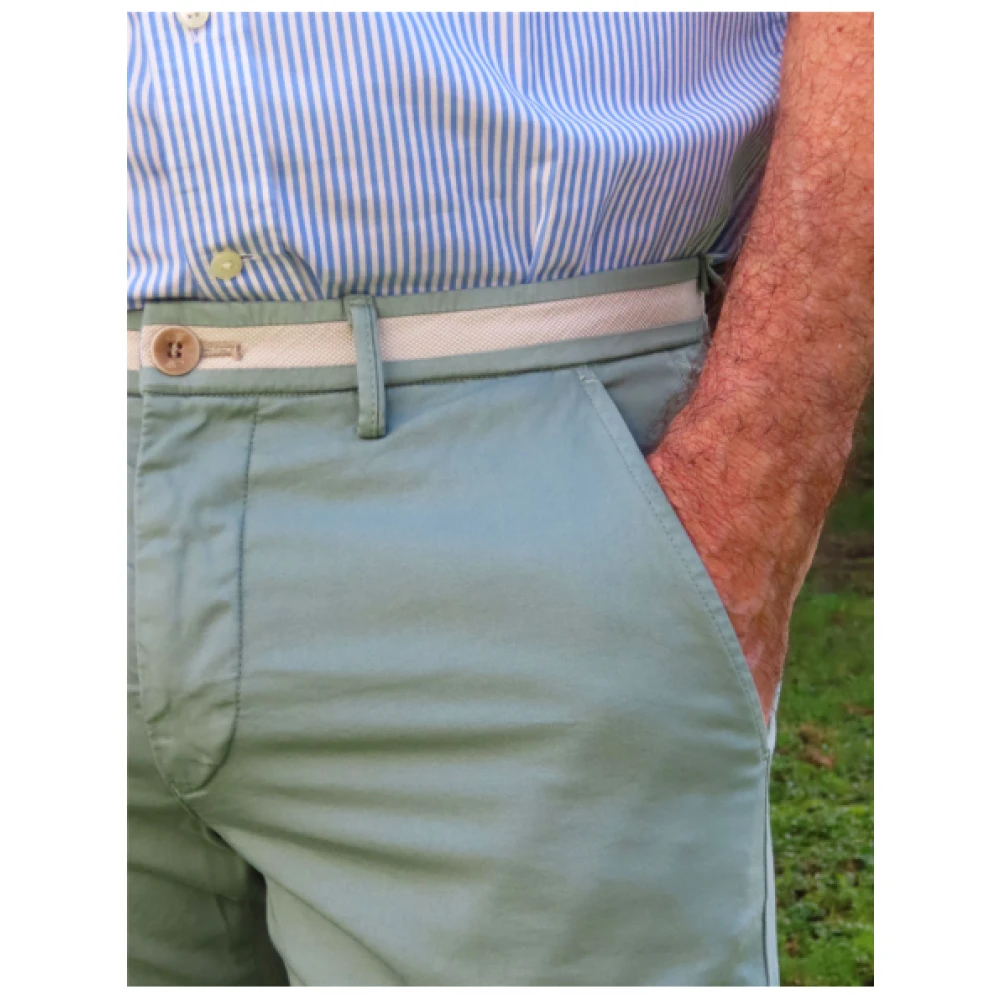 Mason's Slim Fit Torino University Broek Green Heren