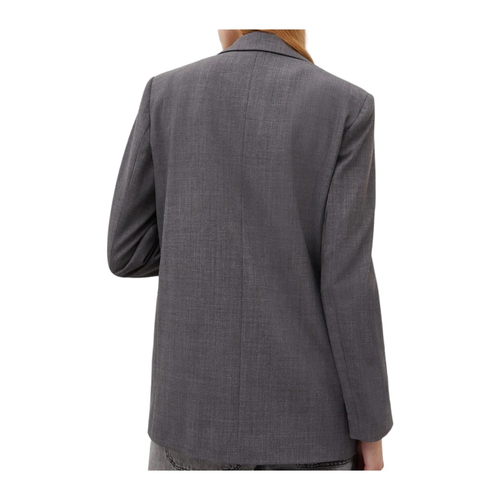 Marella Grijze Melange Jas Gray Dames