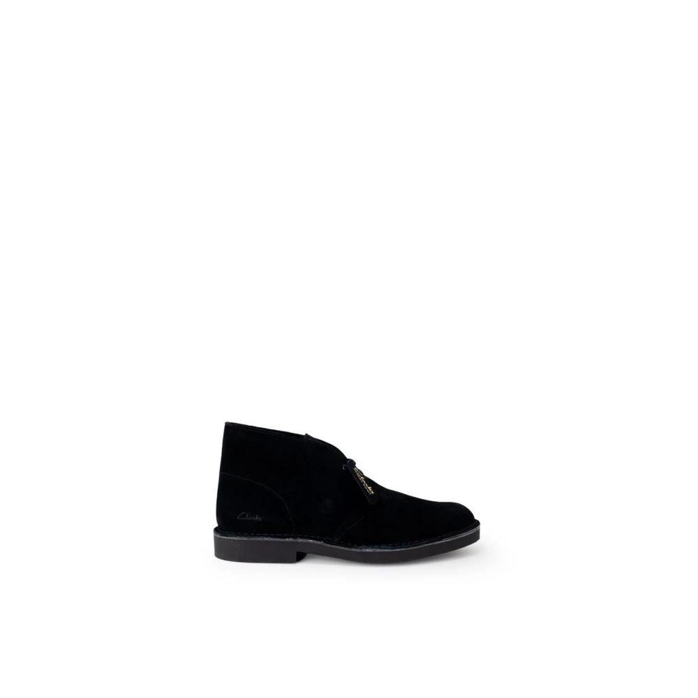 Clarks Men's Black Lace-Up Boots, 12 Uk, Suede Ankle Boots