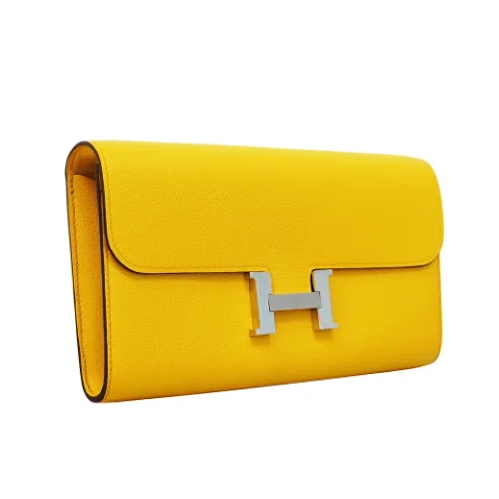 Hermès Vintage Pre-owned Fabric crossbody-bags Yellow Dames
