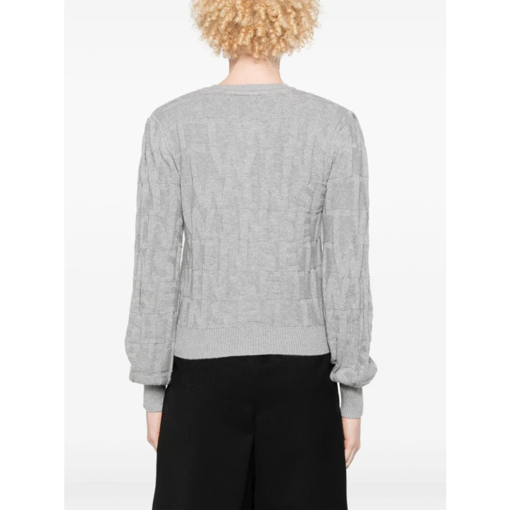 Twinset Grijze Cardigan met Monogramdetail Gray Dames