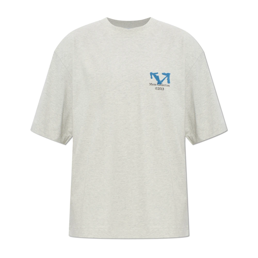 Off White Uomo Grigio Top, L, New,