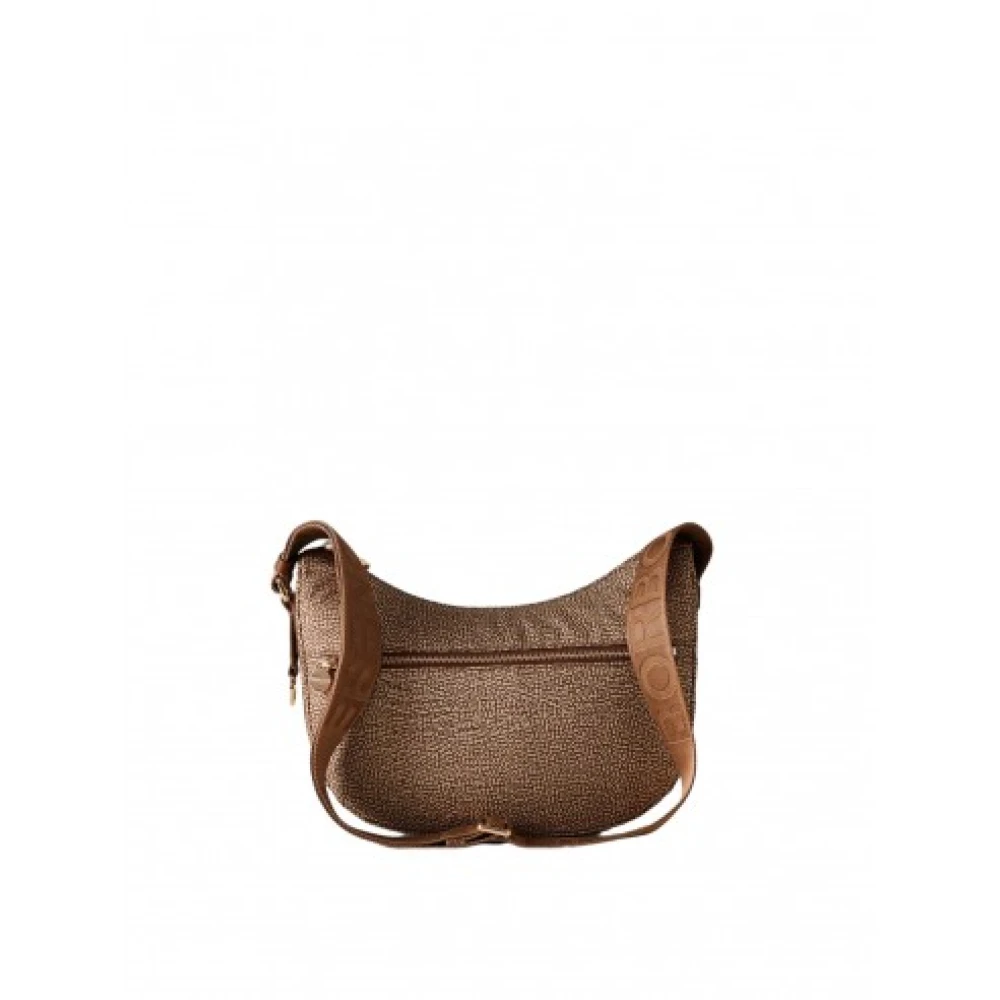 Borbonese Kleine Beige Bruine Luna Tas Brown Dames