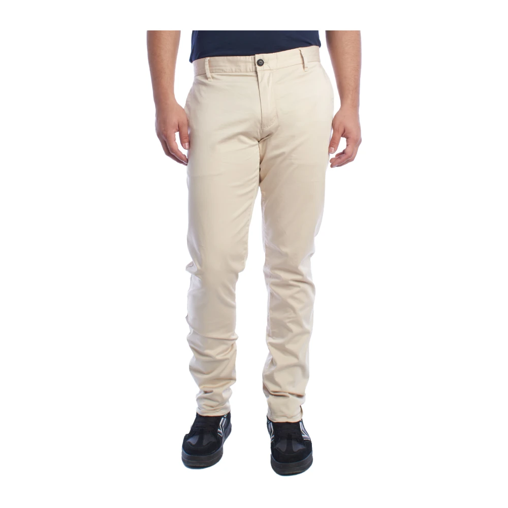 Emporio Armani Men's Beige Slim Fit Chinos For