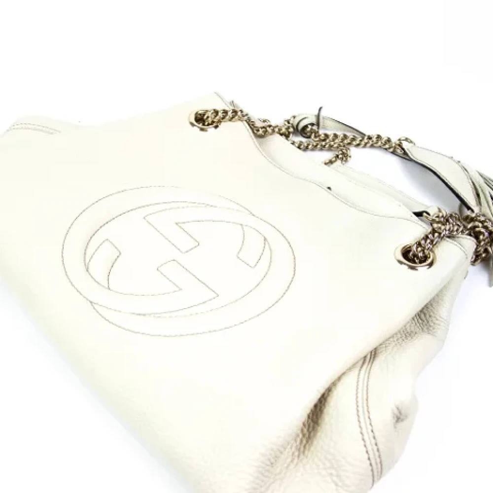 Gucci Vintage Pre-owned Fabric gucci-bags Beige Dames