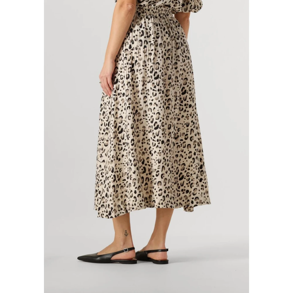 moss copenhagen Vlora Rok Aop Midirok Grijs Gray Dames