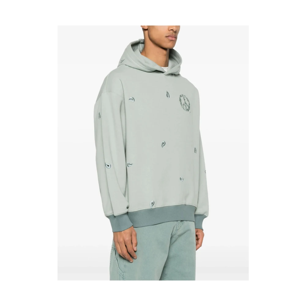 Emporio Armani Lichtgrijze Hoodie met Borduursel Gray Heren