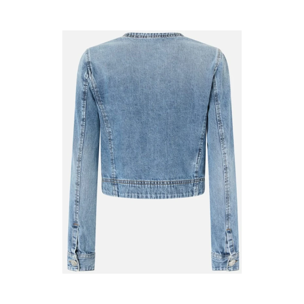 pinko Denim jasje met Love Birds knopen Blue Dames