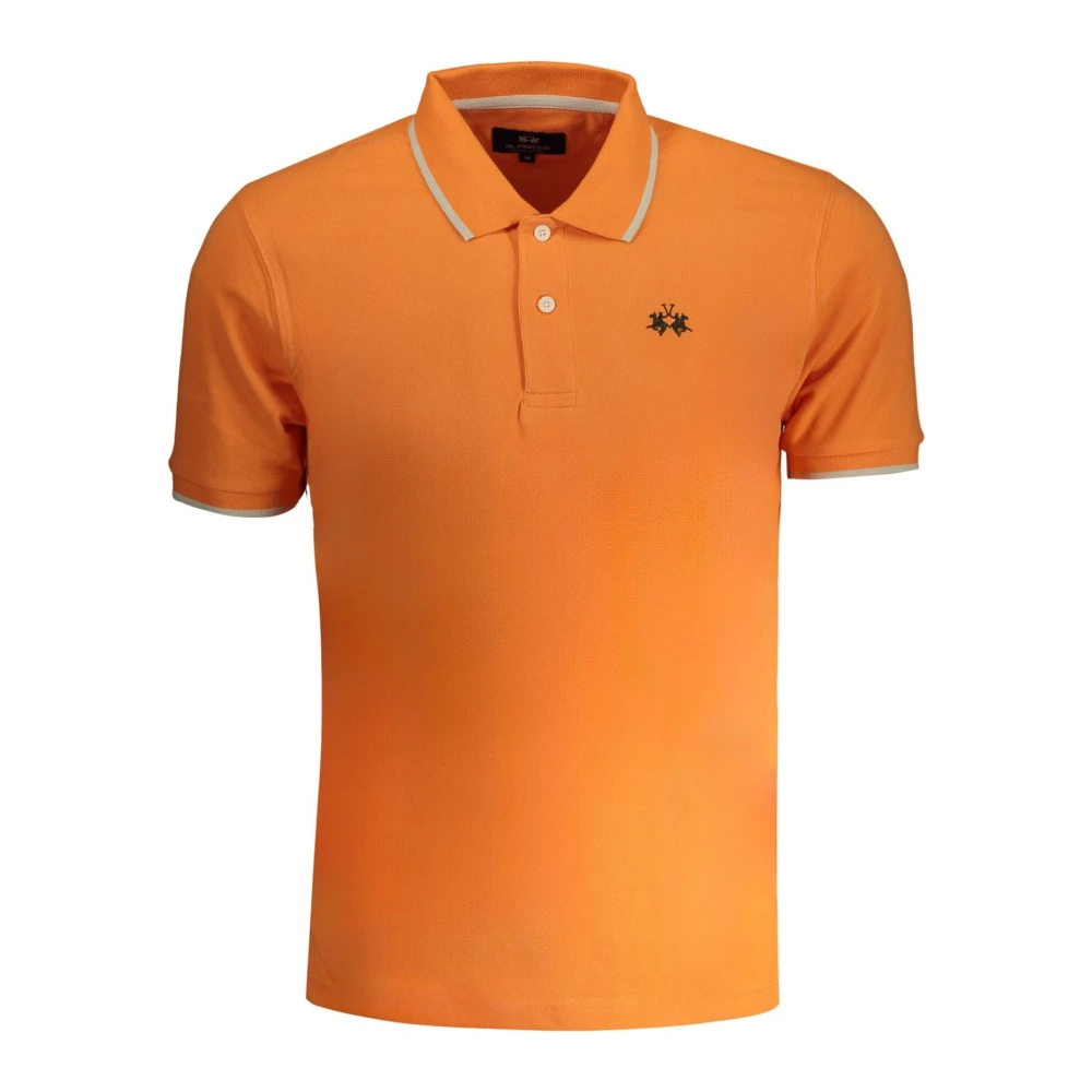 La Martina Men's Orange Polo Shirts, M, Short Sleeve Polo Shirt