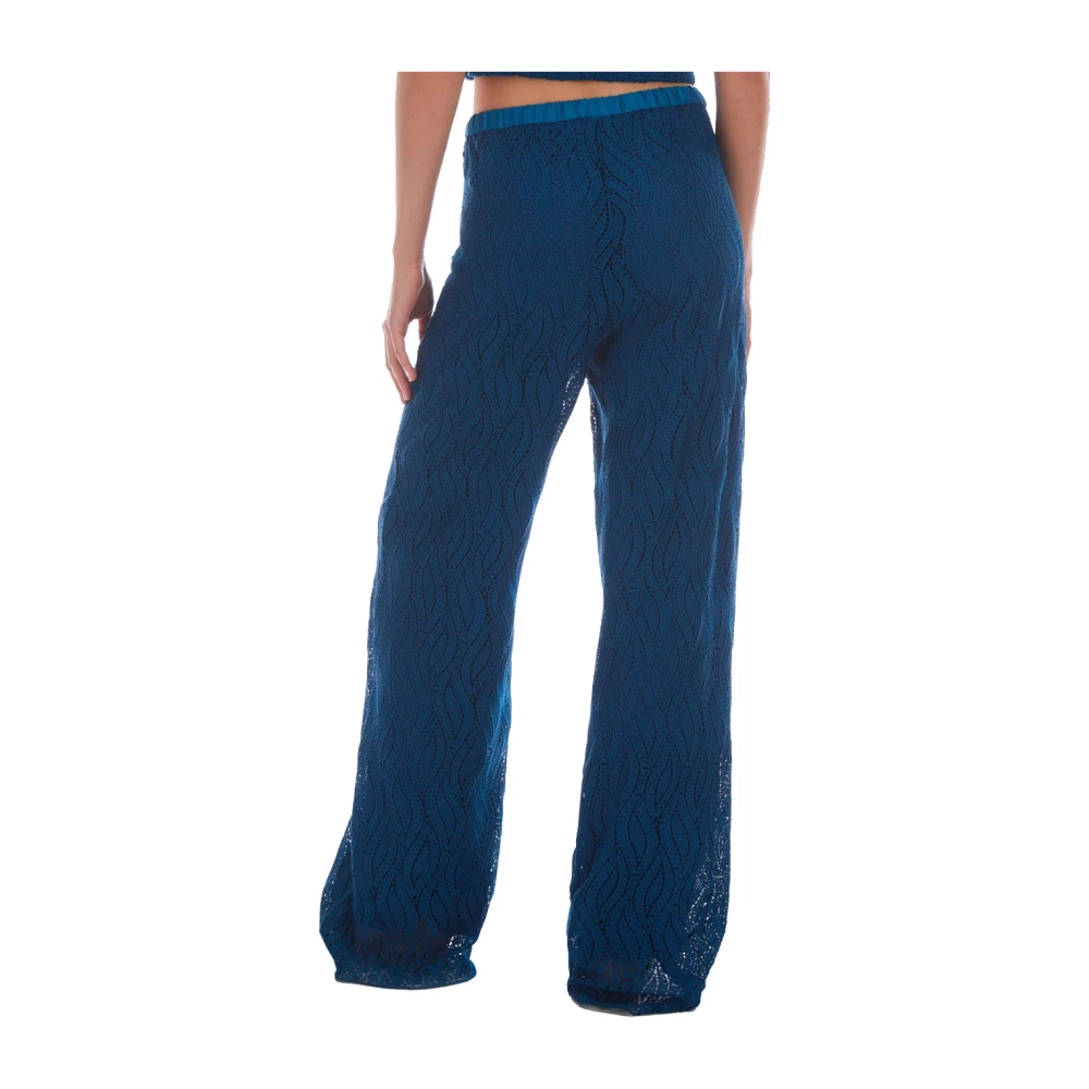 Pennyblack Polyester Macramè Broek Blue Dames