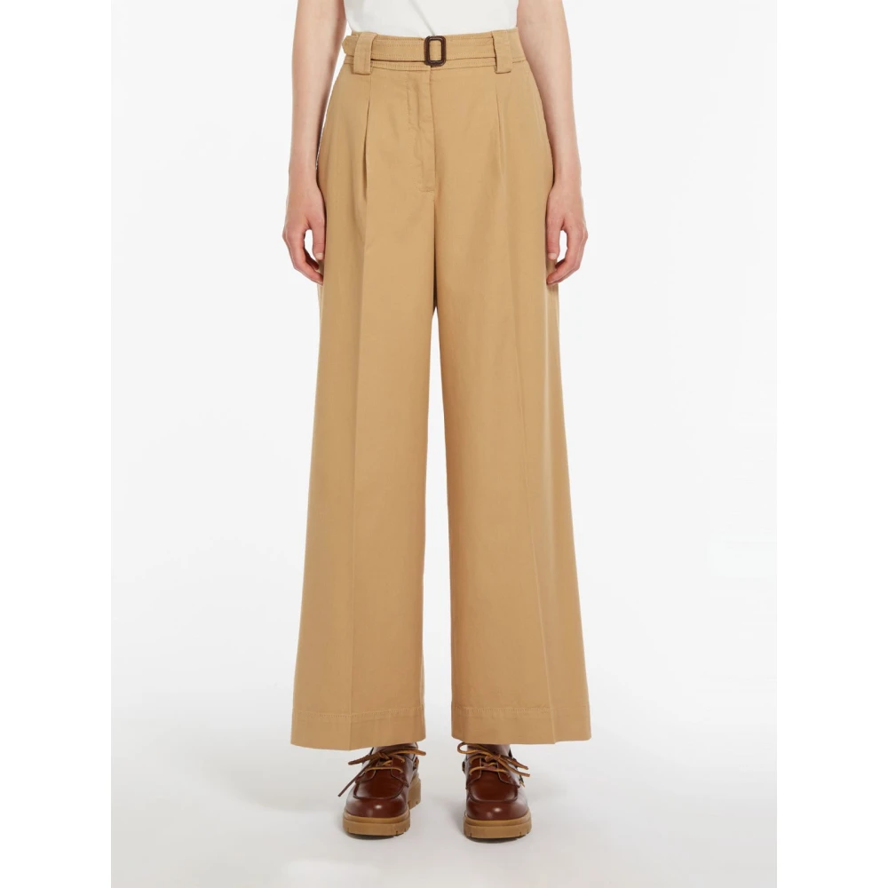 Max Mara Wide Trousers Beige Dames