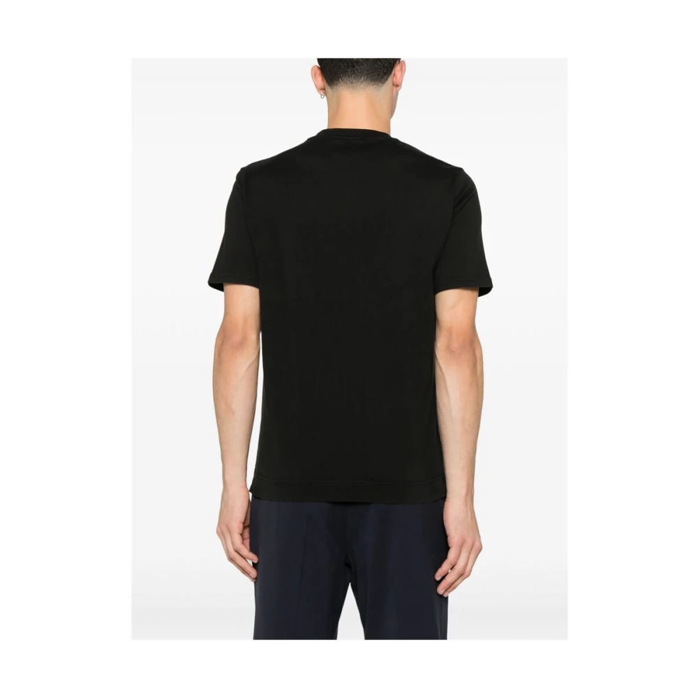 Fedeli Zwarte Ronde Hals Korte Mouwen T-shirt Black Heren