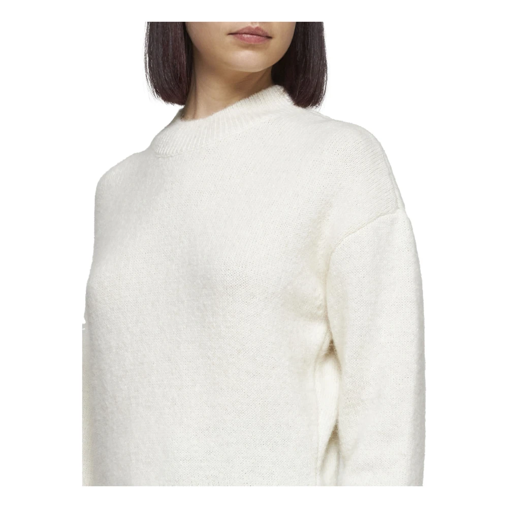 Jacquemus Beige Box-Fit Sweater met Mock Neck Beige Dames