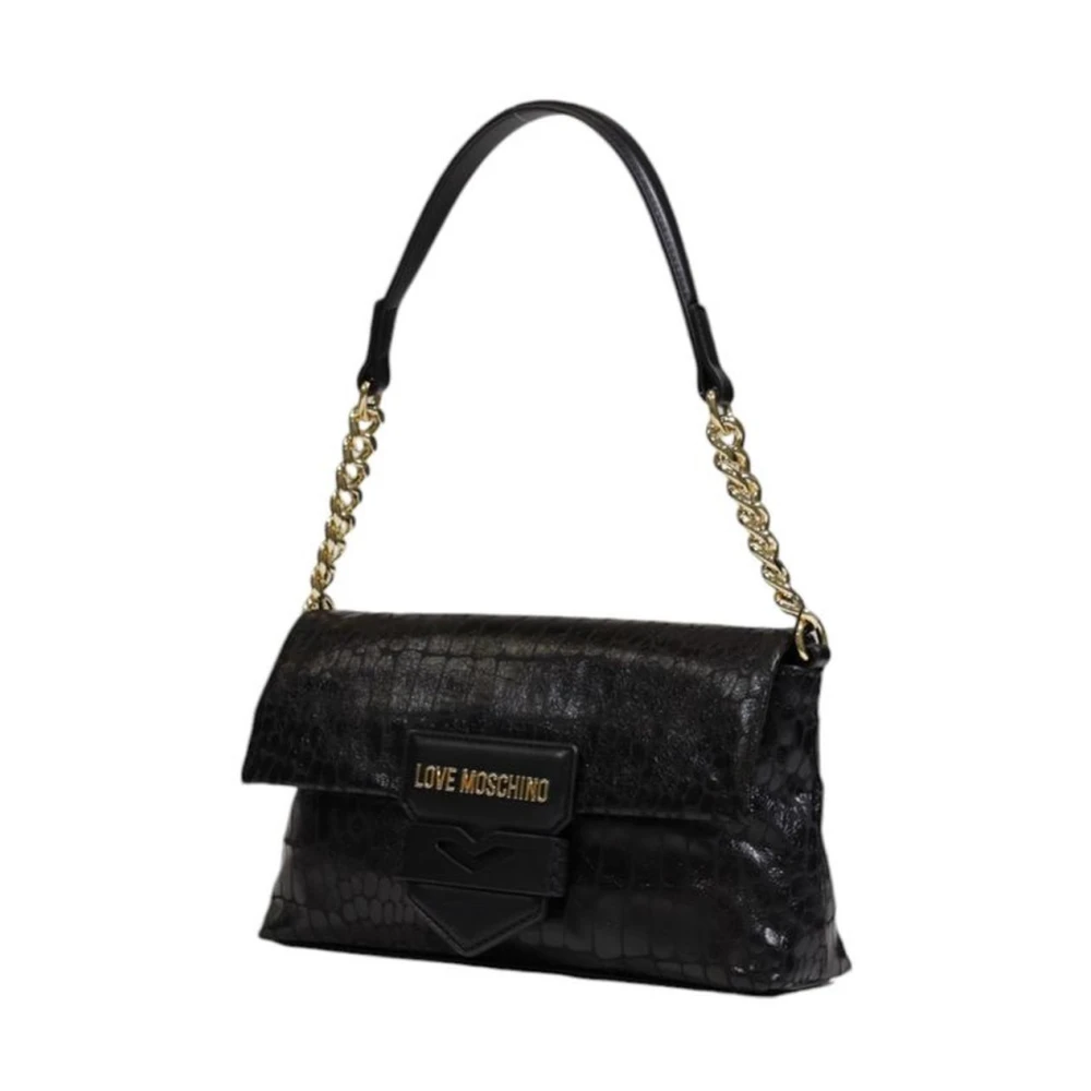 Love Moschino Stijlvolle Polyurethaan Handtas Dames Collectie Black Dames