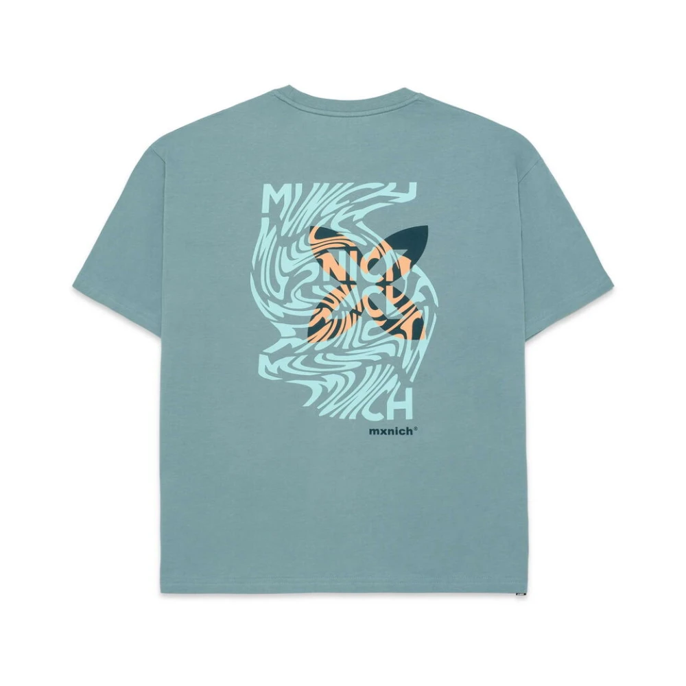 Munich Psychedelische Oversize Streetwear T-shirt Blue Heren