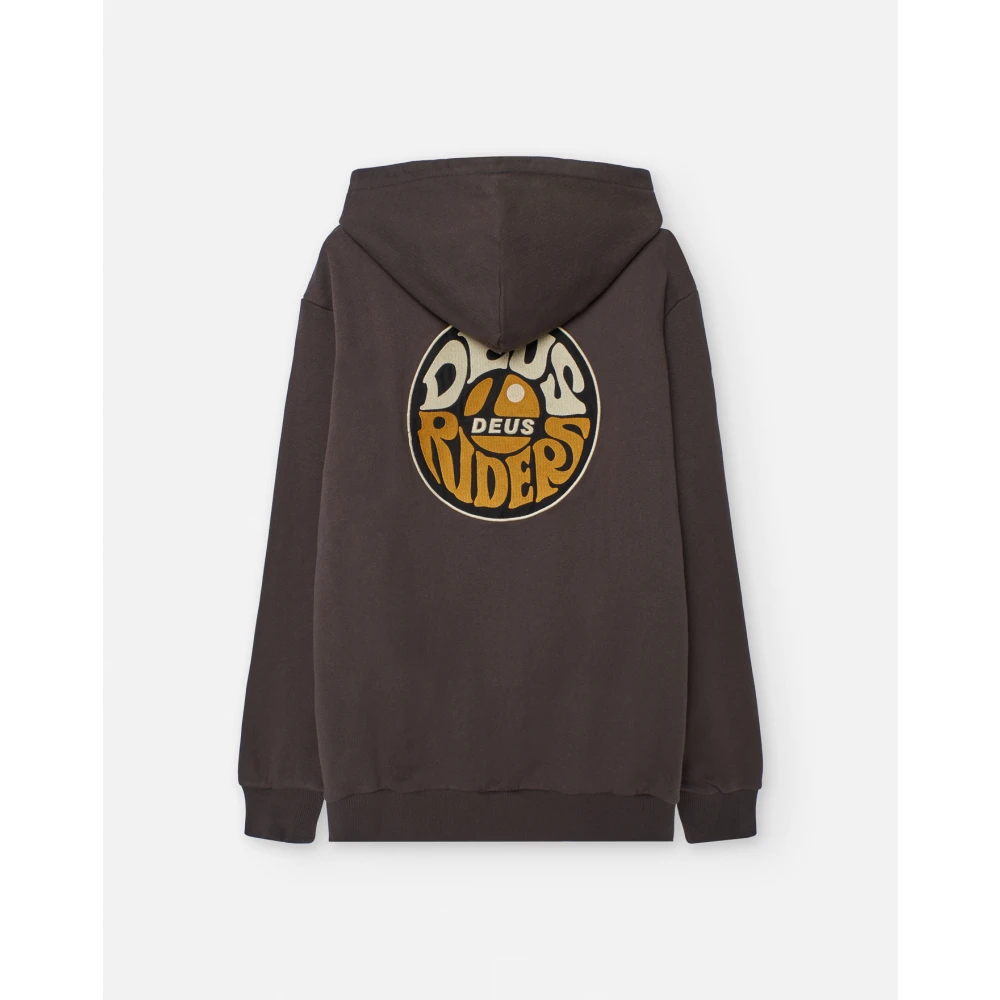 Deus Ex Machina Bruine trui met print op de rug Brown Heren