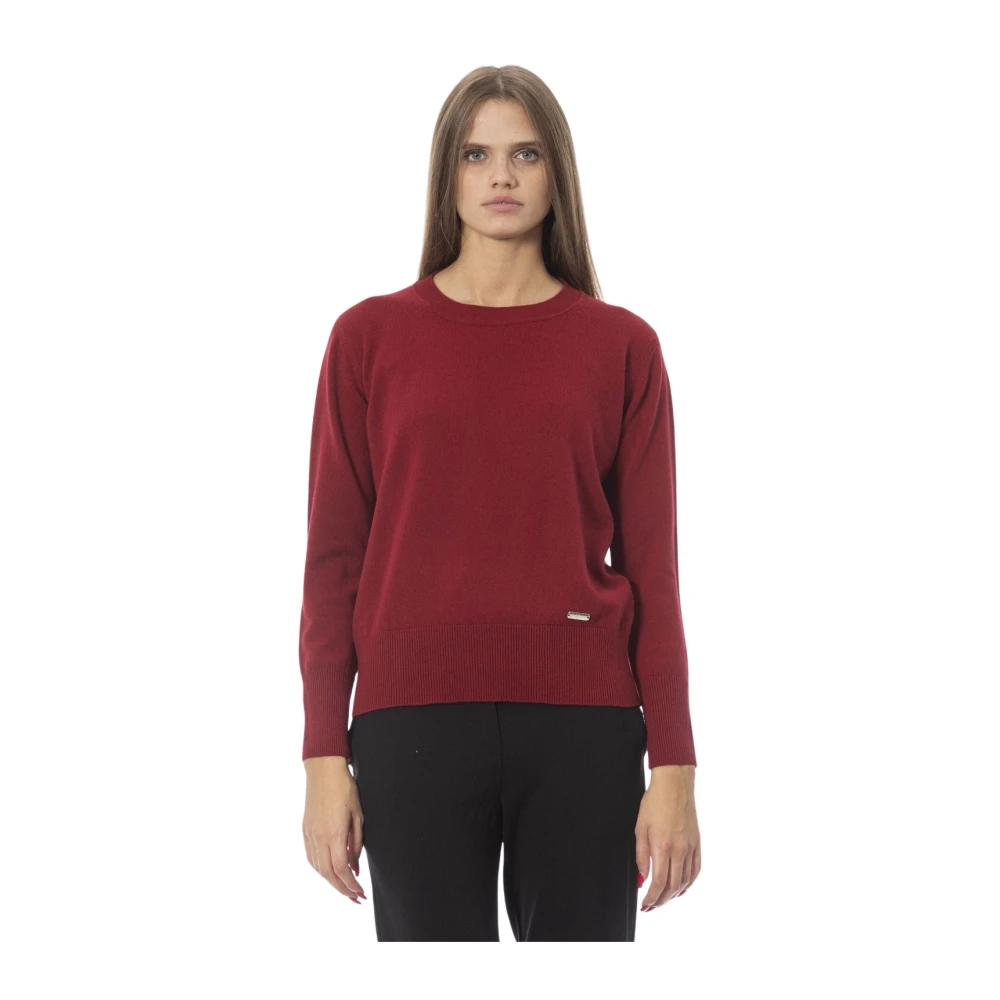 Baldinini Tijdloze Elegantie Crewneck Sweater Red Dames