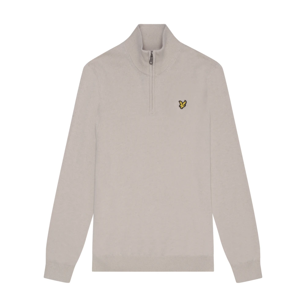 Lyle & Scott Beige Pull Aus Merinowolle Mit Halbem Reißverschluss - Bild 3