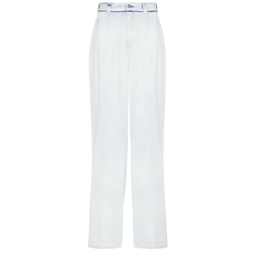 Maison Margiela Straight Trousers for Women White Dames