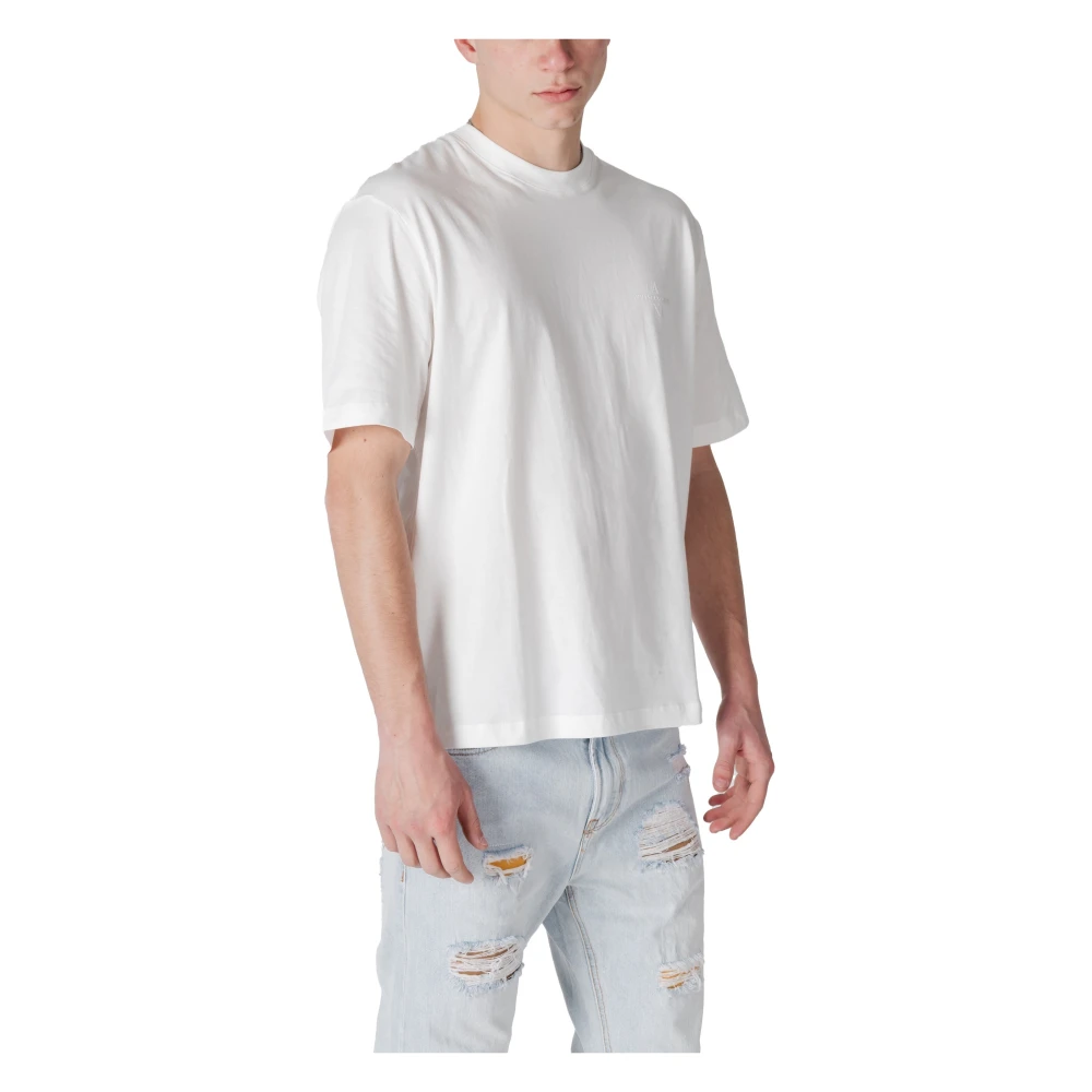 Armani Exchange Wit Katoenen T-Shirt Korte Mouw White Heren