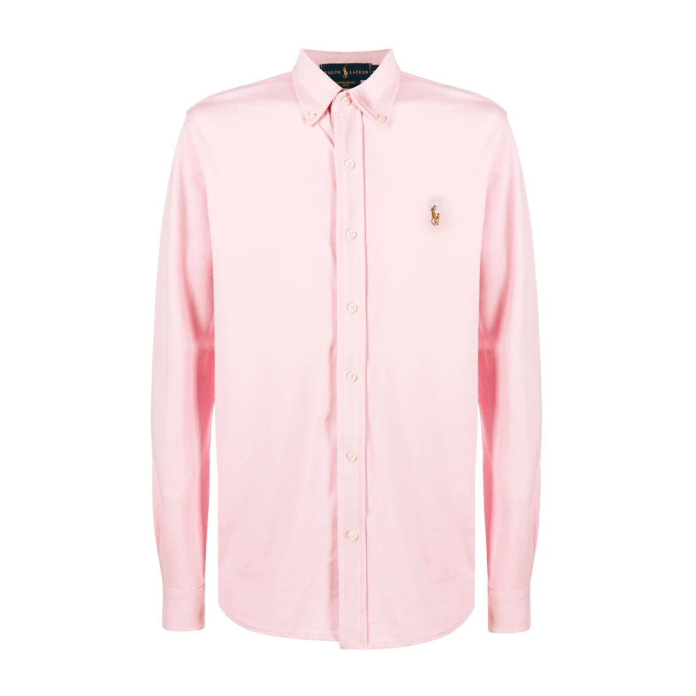 Ralph Lauren Rosa Oxford-Stil Skjorta för Män Pink, Herr
