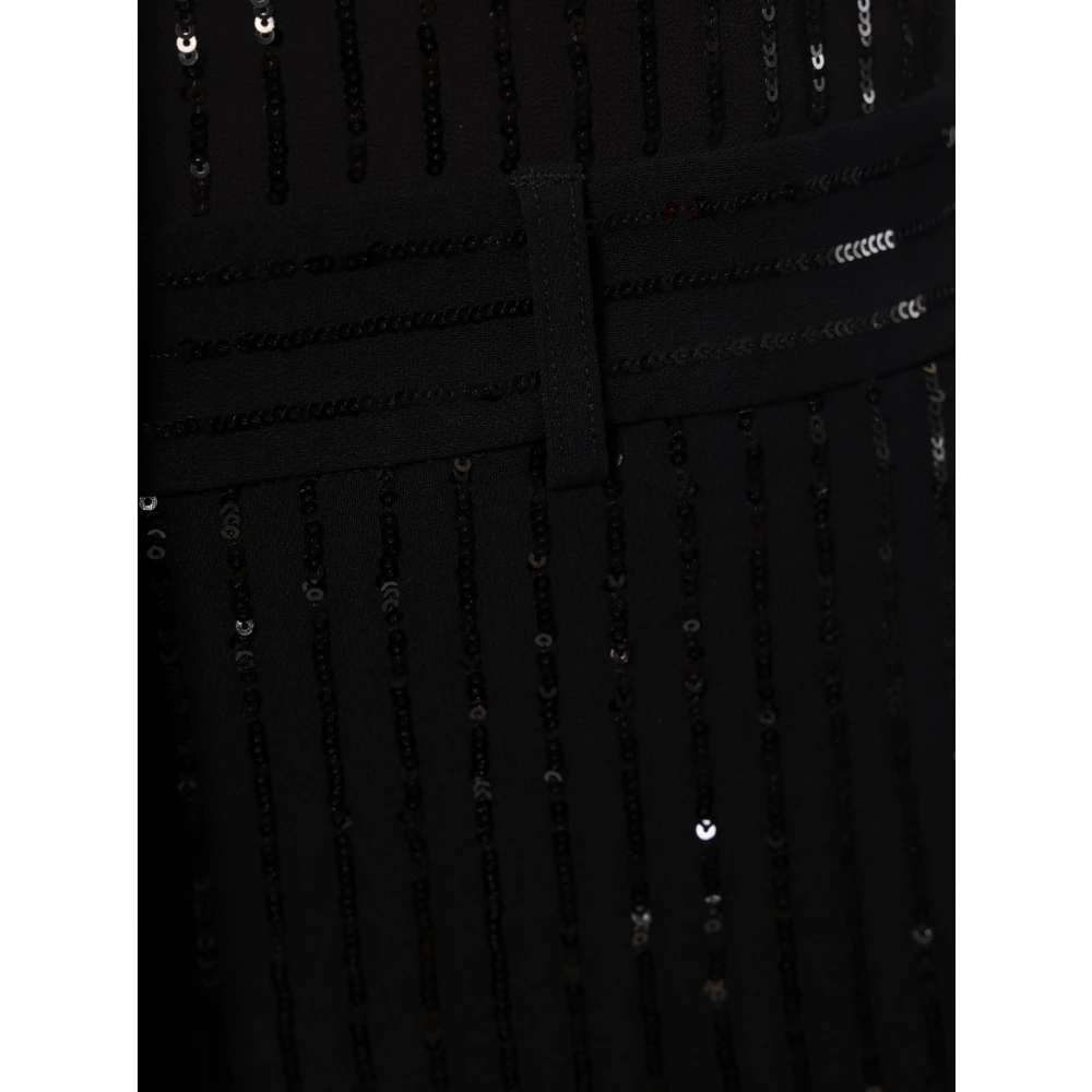 Michael Kors Sequin Jumpsuit met knoopsluiting Black Dames