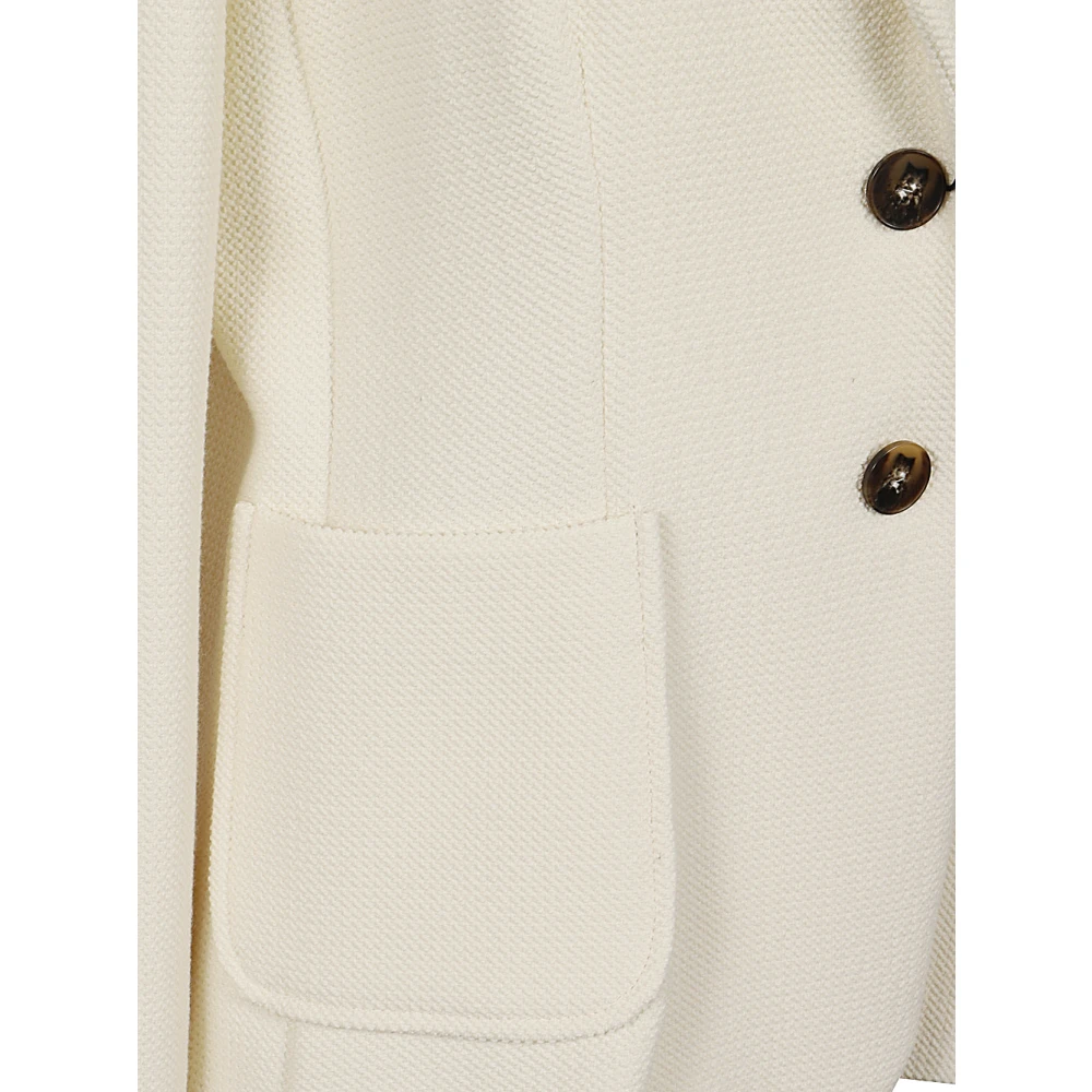 Marella Polyester en viscose jas White Dames