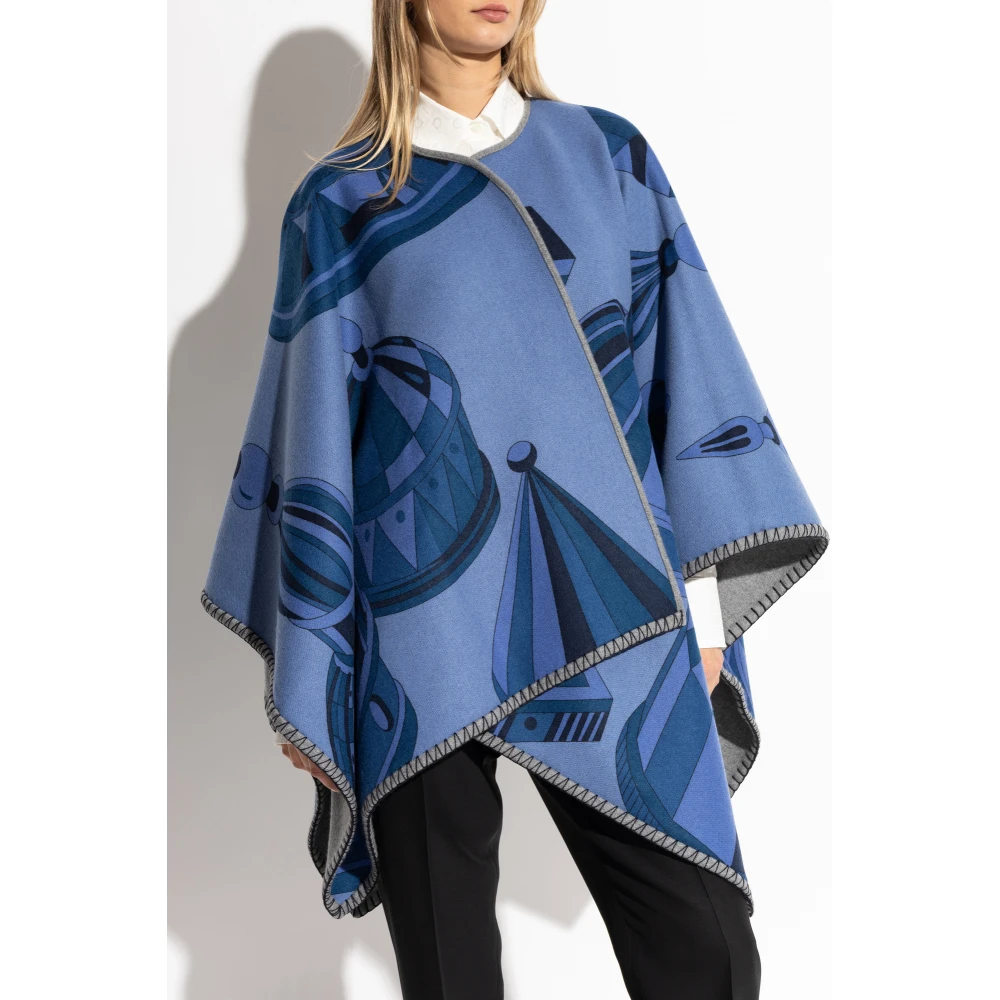 Salvatore Ferragamo Omkeerbare poncho Gray Dames