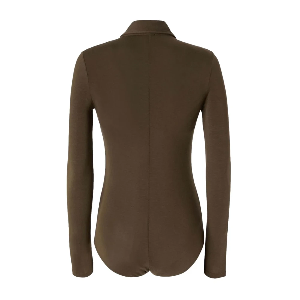 pinko Kort Roze Modaal Blend Shirt Brown Dames