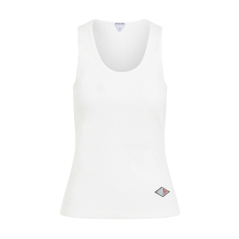 Bottega Veneta Krijt Tank Top White Dames