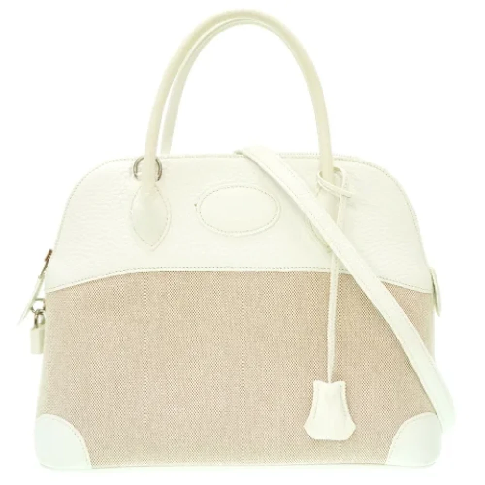 Hermès Vintage Pre-owned Fabric handbags Beige Dames
