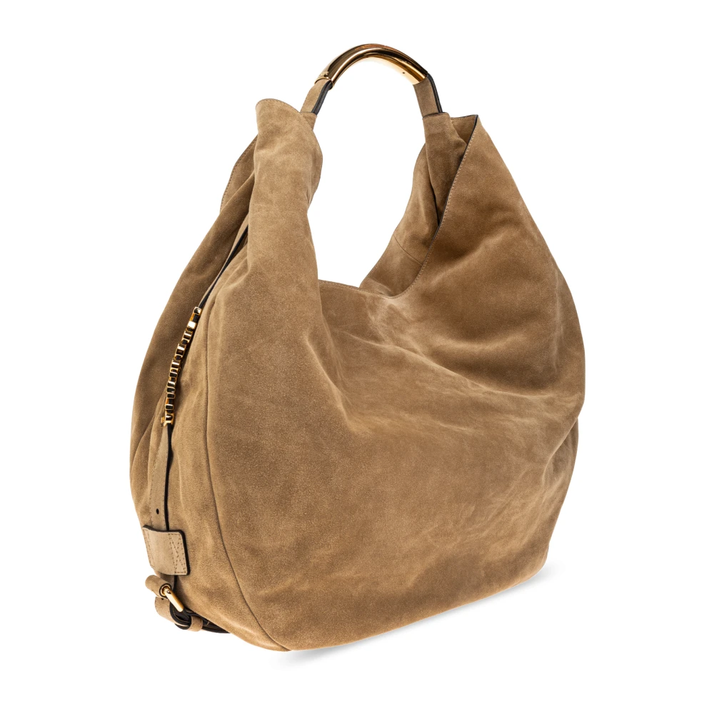 Moschino Suède shopper tas Beige Dames