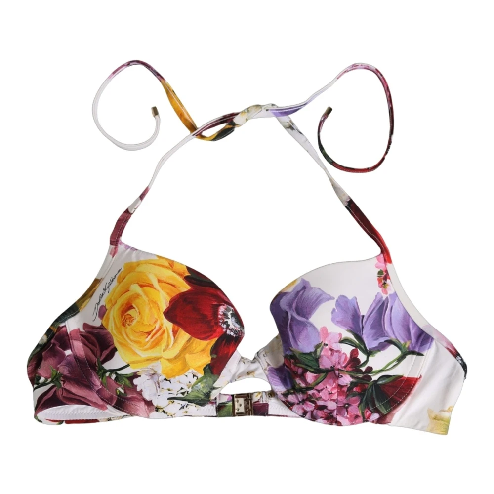 Dolce & Gabbana Vrouw Multicolor Badmode Dames, Veelkleurig, M, Nylon, Bikini Top