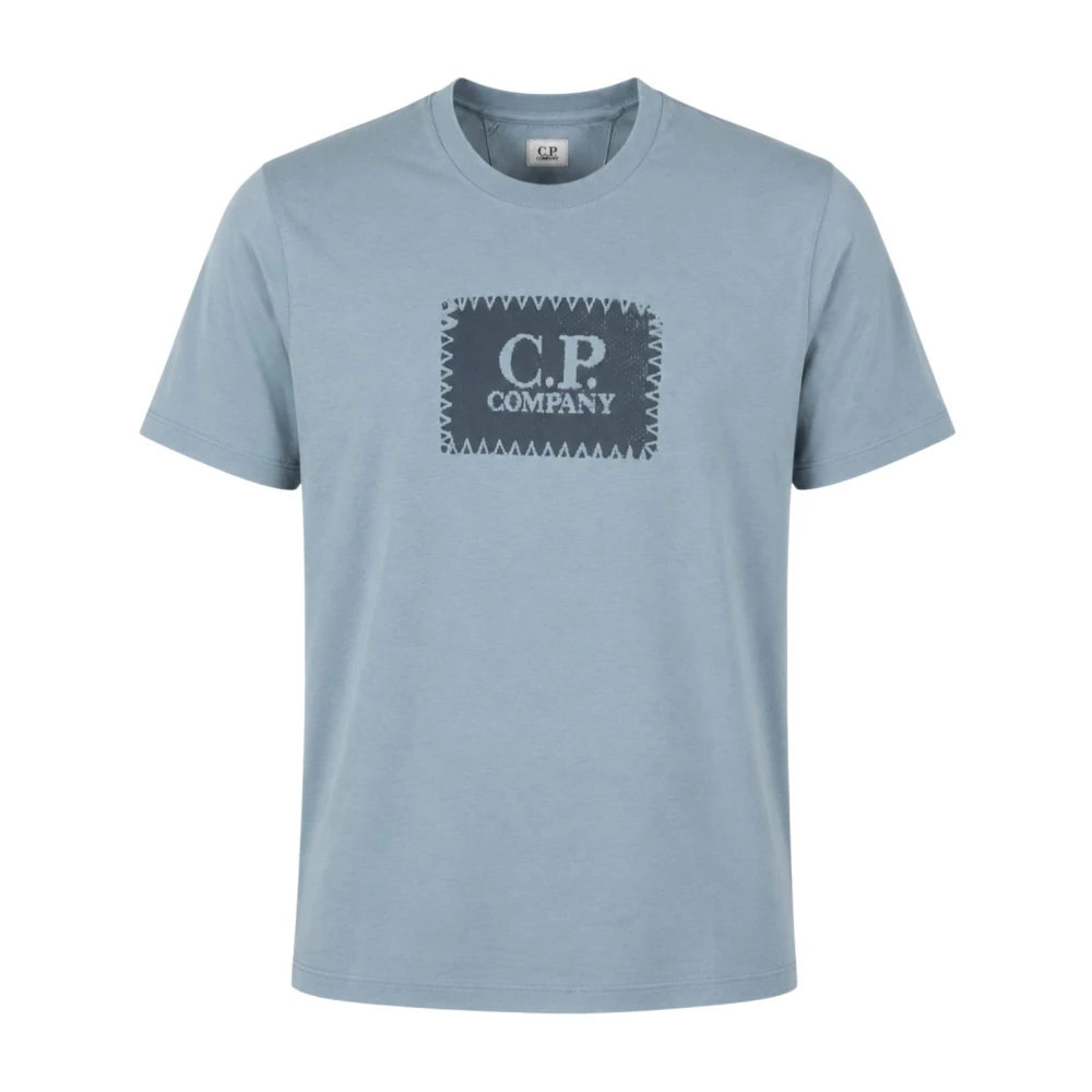 C.p. Company Blue T-Shirts, Male, M, Short Sleeve T-Shirt