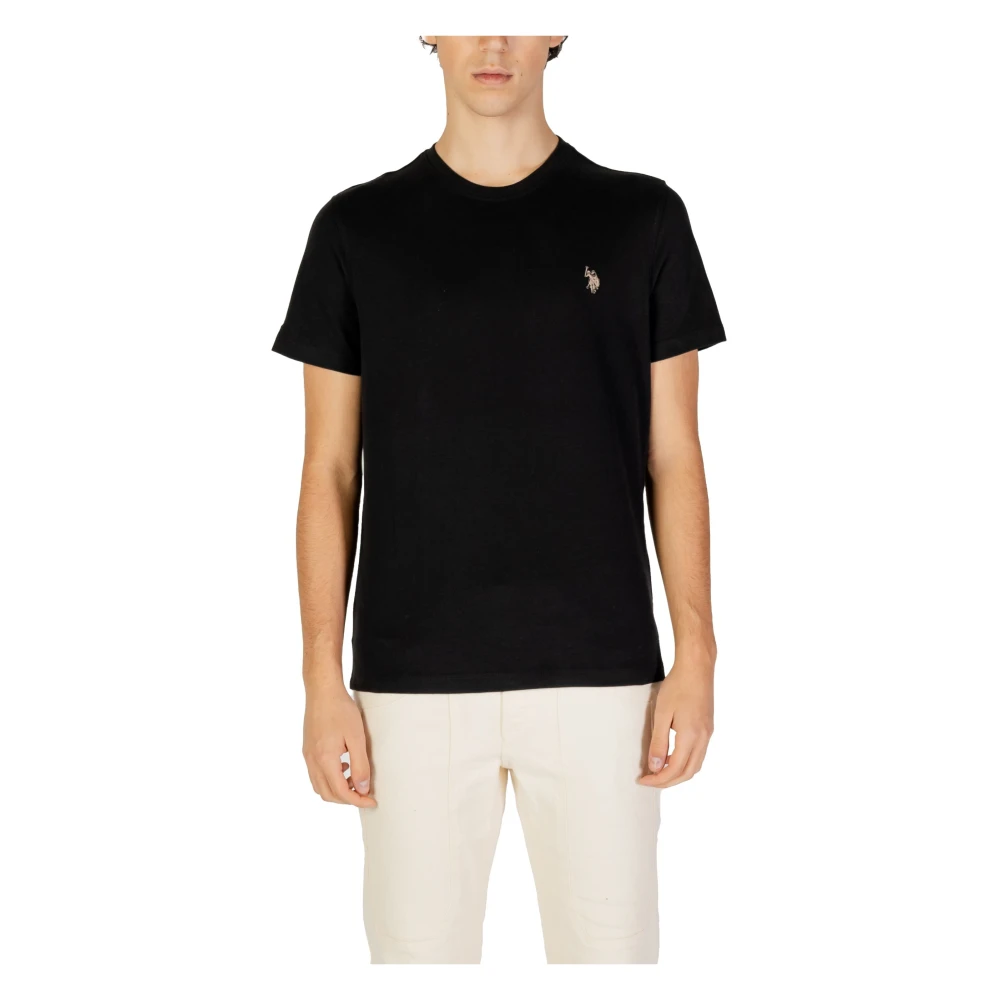 U.s. Polo Assn. Zwarte Katoenen Crew Neck Tee Black Heren