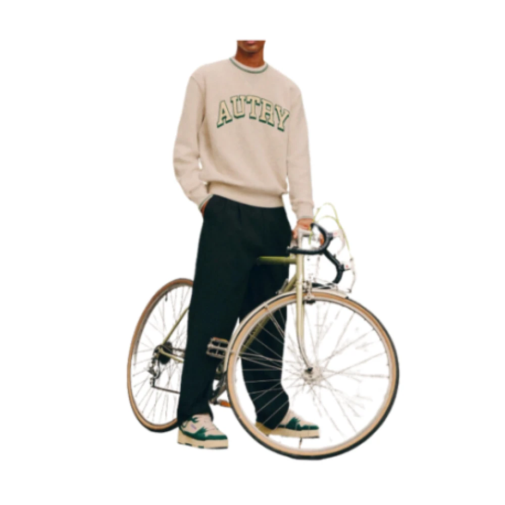 Autry Vintage American College Stijl Sweatshirt Beige Heren