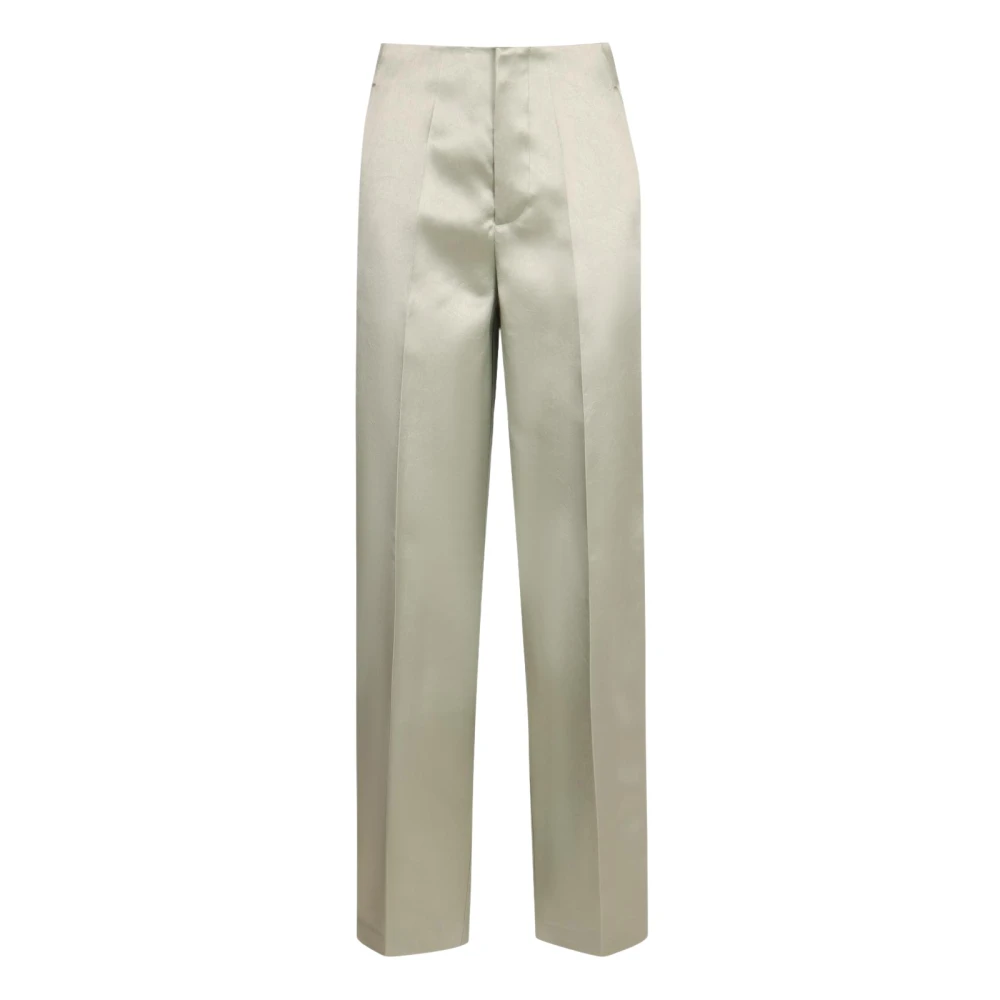 Philosophy Di Lorenzo Serafini Femme Vert Pantalons, Taille: 34 Fr Pantalon Large Satiné