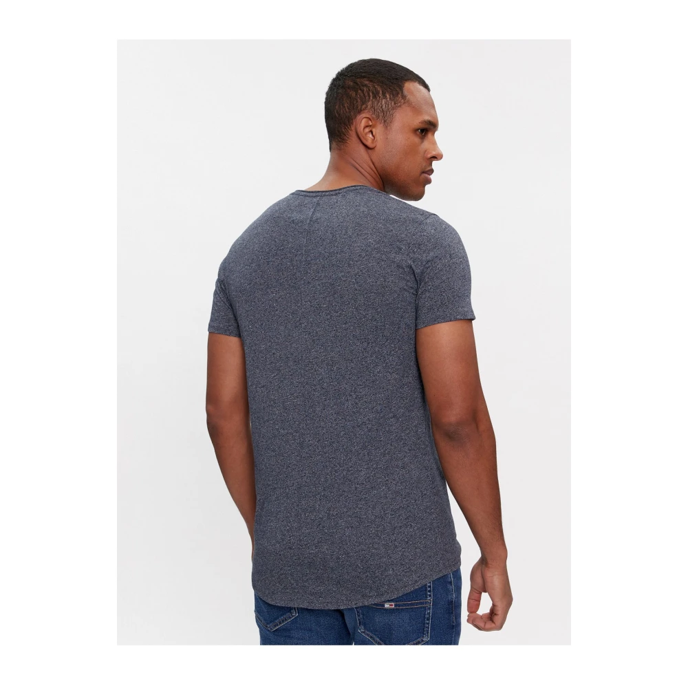 Tommy Jeans Blauw Slim Fit V-Hals T-Shirt Blue Heren