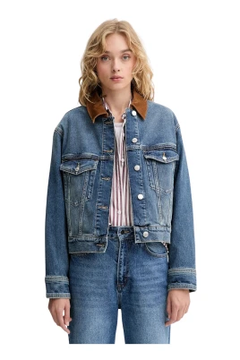 Jeansjacka med manchesterkrage
