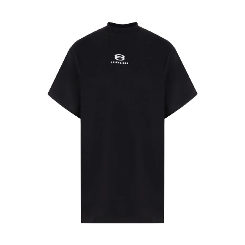 Balenciaga Deconstructed Trompe lOeil T-shirt met Contrastlogo Black Heren