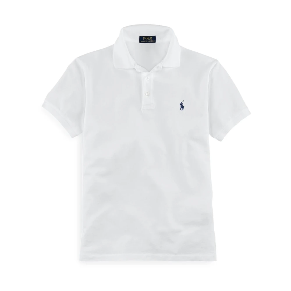 Polo Ralph Lauren Vit Slim Fit Stretch Mesh Pikétröja