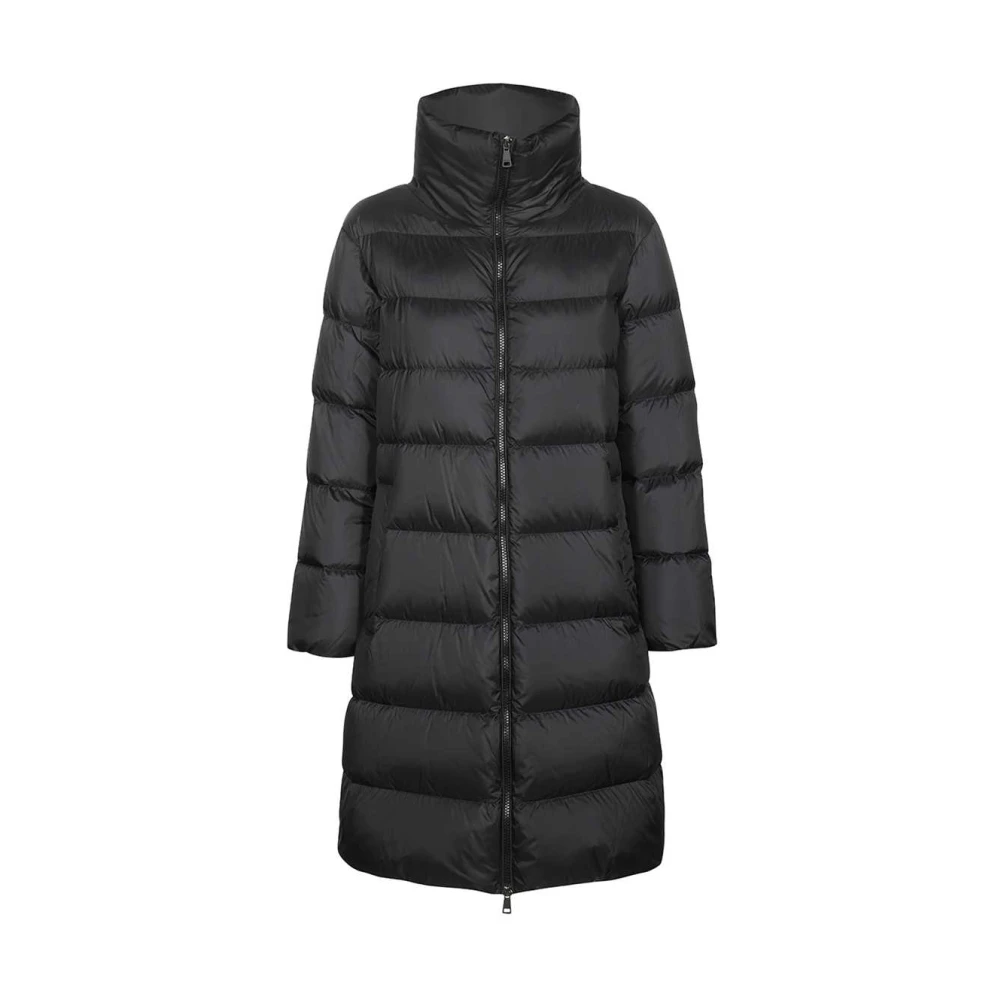 Max Mara Weekend Lange donsjas met voorzakken Black Dames