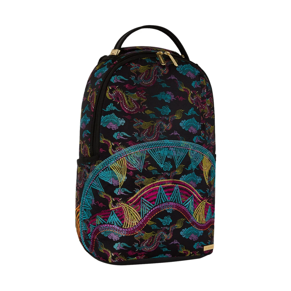 Sprayground Geborduurde Draak Stijlvolle Rugzak Multicolor Unisex