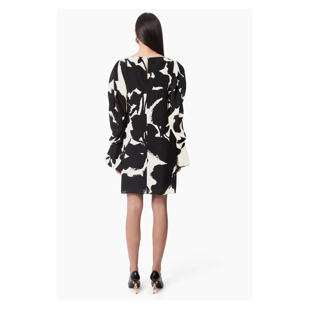Nina Ricci Zwarte Pofmouw Mini Jurk Black Dames