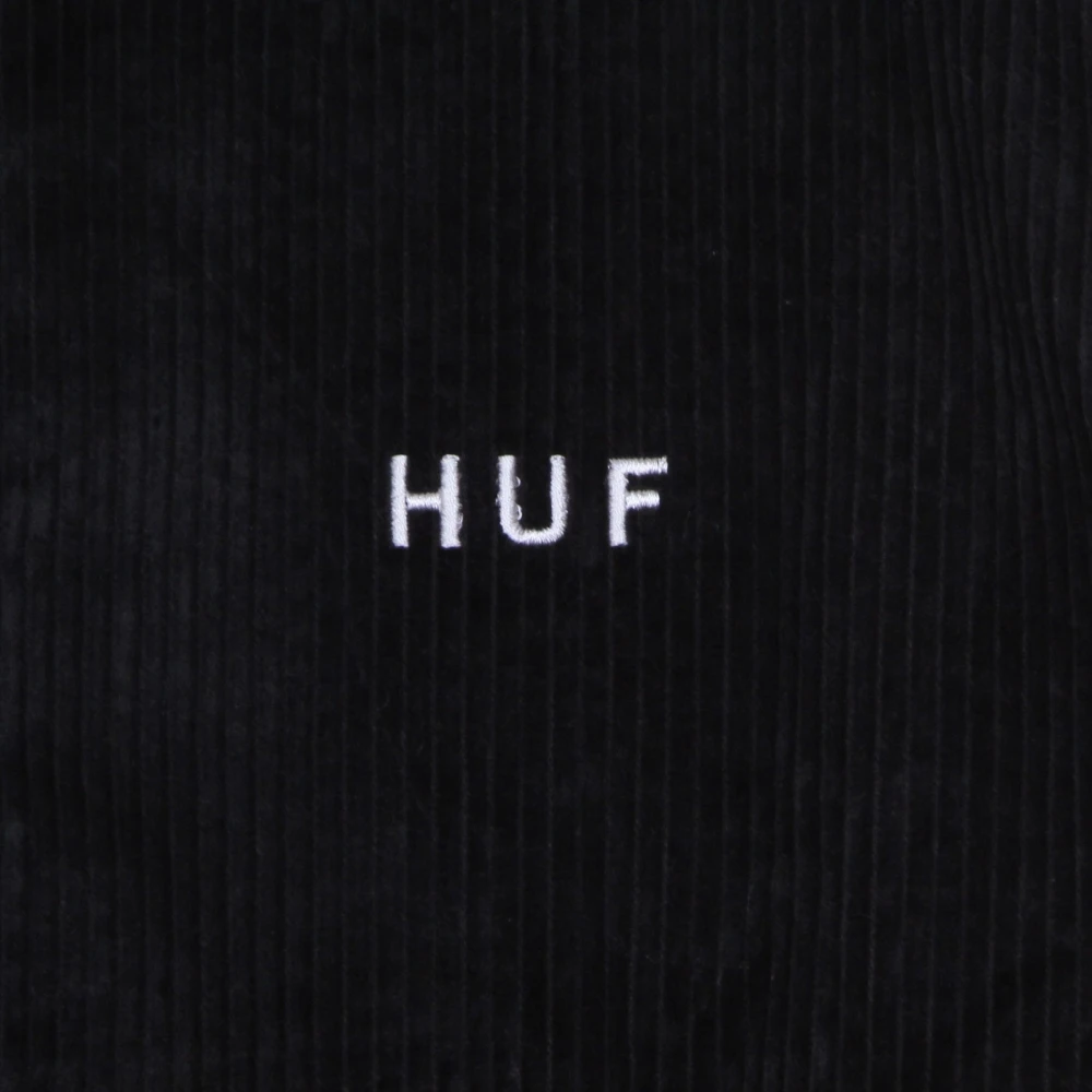 HUF Zwarte Corduroy Langarm Jas Black Heren
