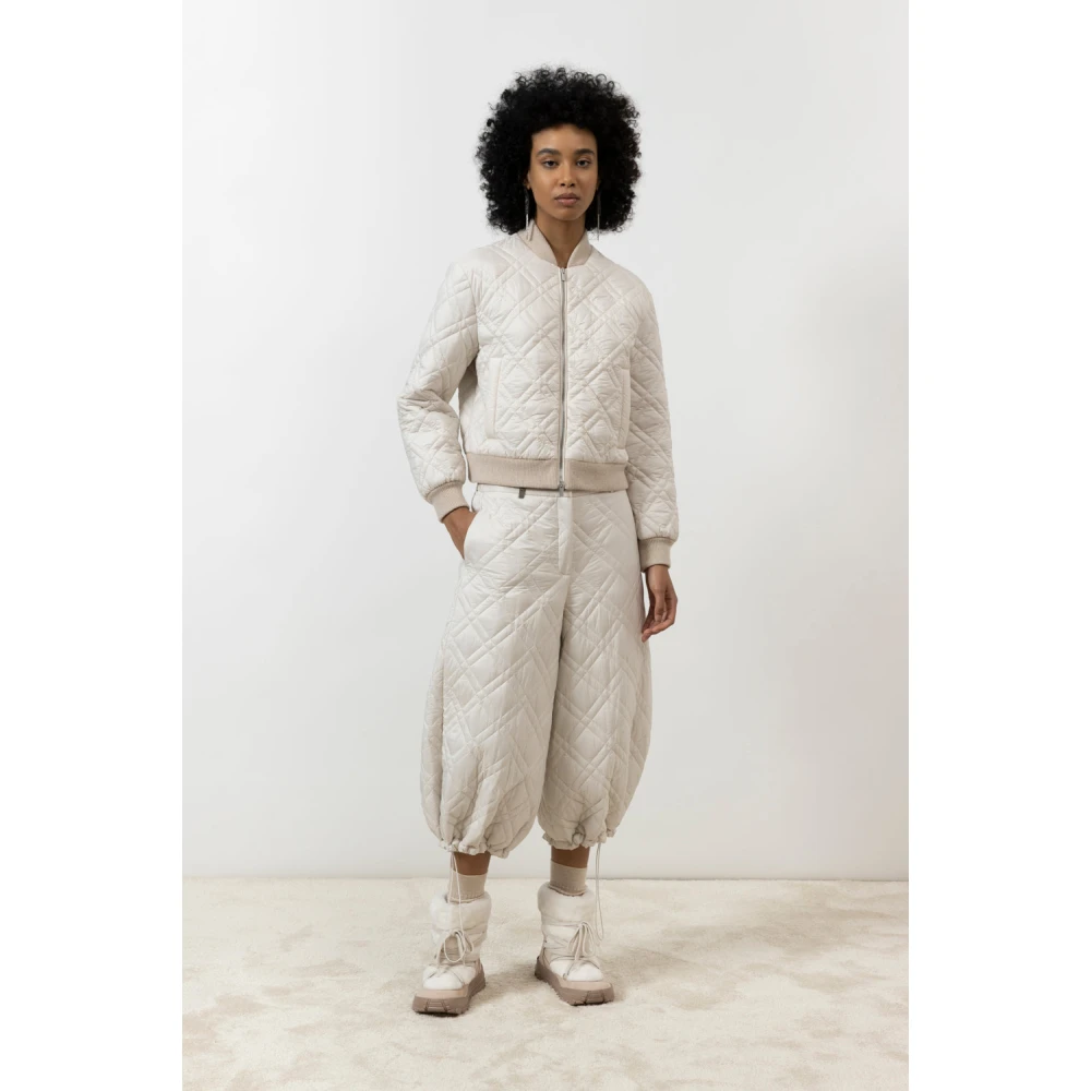 PESERICO Gewatteerde drupbestendige broek Beige Dames