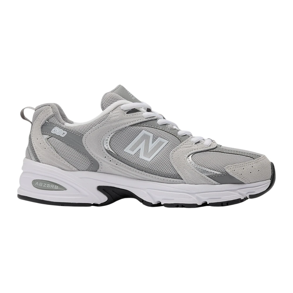 New Balance Canvas Sneakers met Suède Inzetstukken Heren Schoenen Grijs